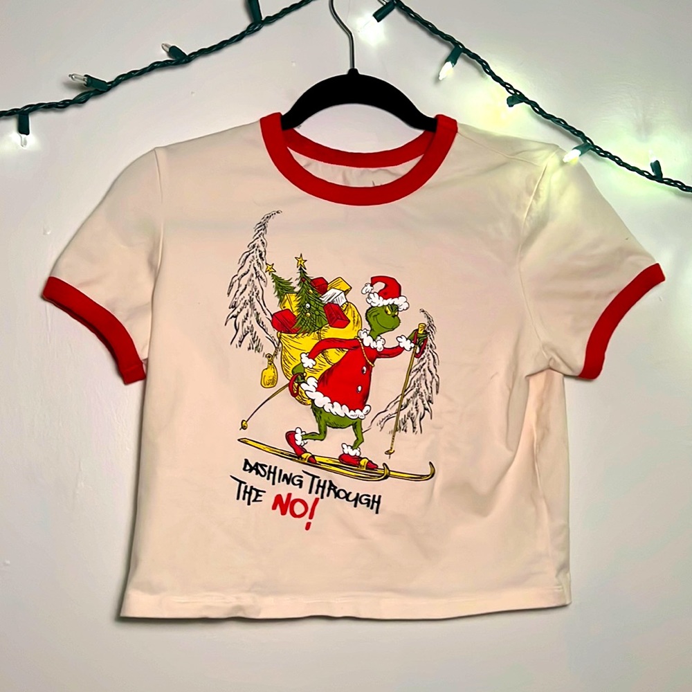 Dashing through the Snow grinch Christmas shirt from forever 21